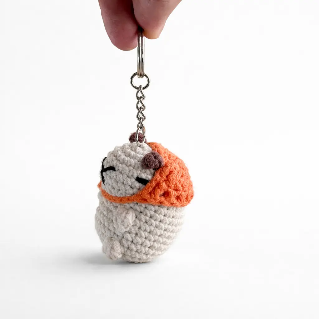 Llaverito de capibara tejido a crochet vista 37