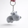 Llavero de hipopótamo tejido a crochet vista 106