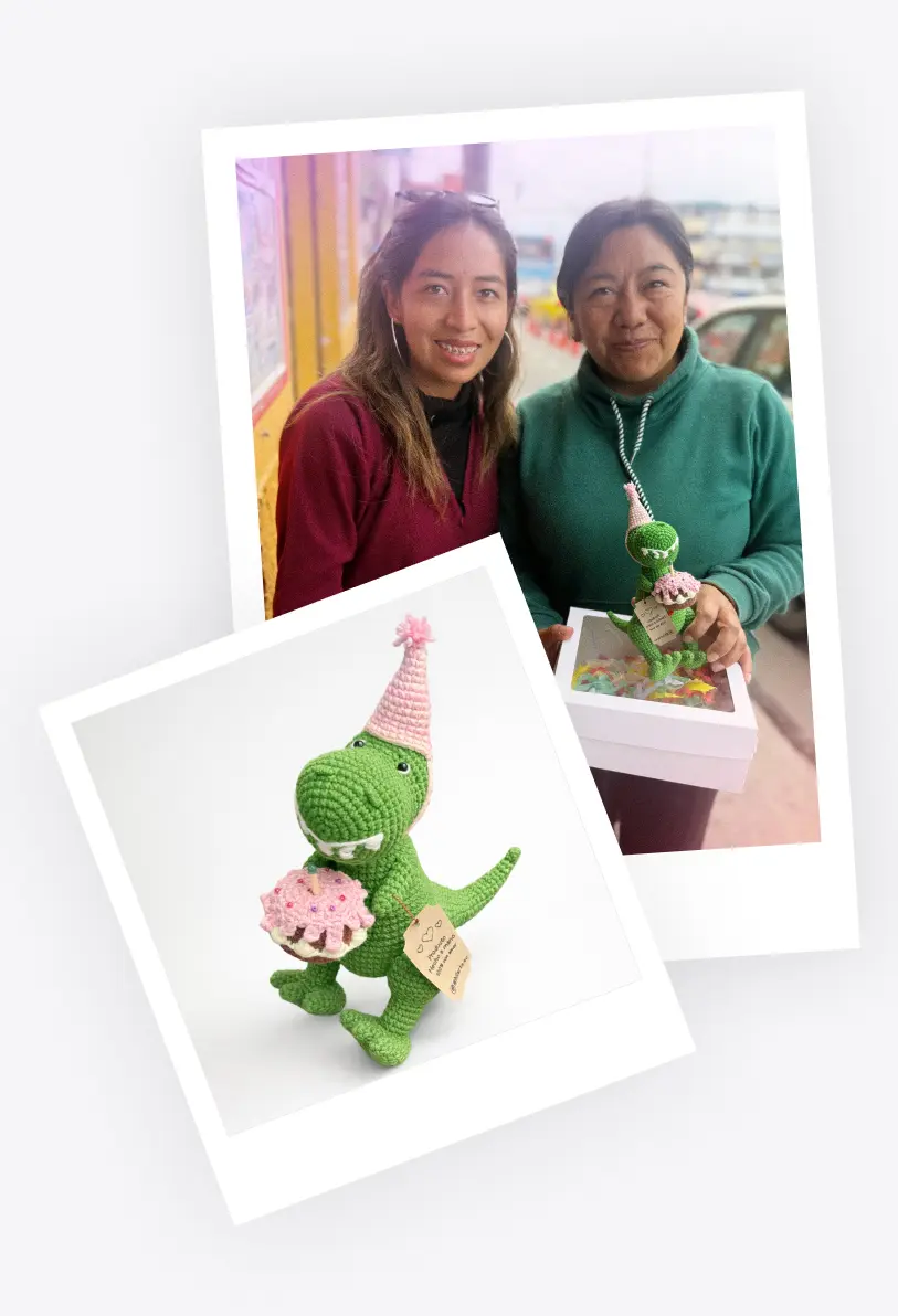 Testimonio entrega de rex dinosaurio amigurumi 2